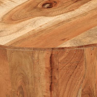 vidaXL Mesa de centro de madera maciza de acacia Ø52x30 cm