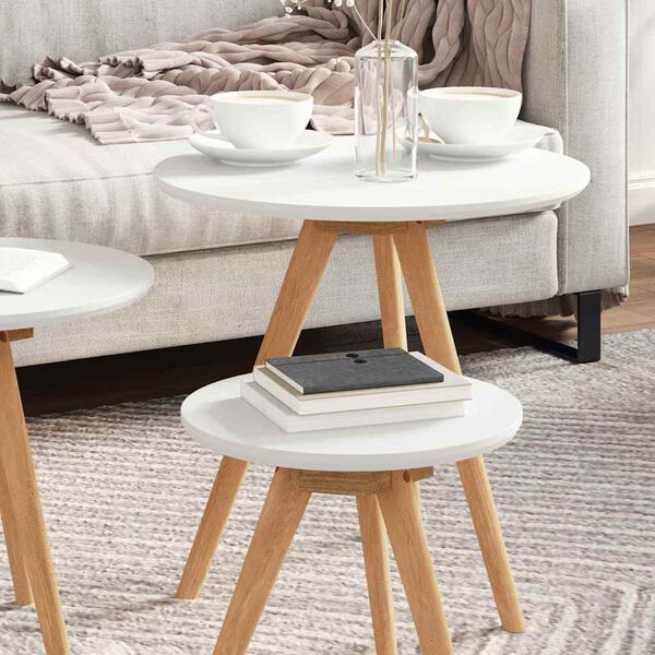 vidaXL Mesa de Café Marrón 50 x 50 x 46 cm Madera maciza de Nogal