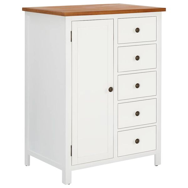 vidaXL Armario de madera maciza de roble 76x52x105 cm