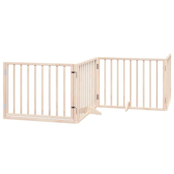 vidaXL Puerta para perros plegable 12 paneles madera de &aacute;lamo 960 cm