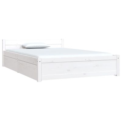 vidaXL Estructura de cama con cajones blanca doble pequeña 120x190 cm