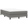 vidaXL Cama box spring con colchón tela gris oscuro 120x190 cm