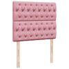 vidaXL Cama box spring con colch&oacute;n terciopelo rosa 120x190 cm