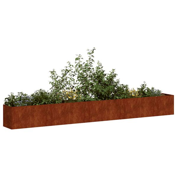 vidaXL Jardinera oxidada 360x40x40 cm acero corten