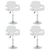 vidaXL Sillas de comedor giratorias 4 unidades cuero sint&eacute;tico blanco