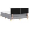 vidaXL Cama Box Spring LED con colch&oacute;n Gris Claro 140 x 200 cm tela