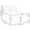 vidaXL Cama box spring con colch&oacute;n tela negro 180x200 cm