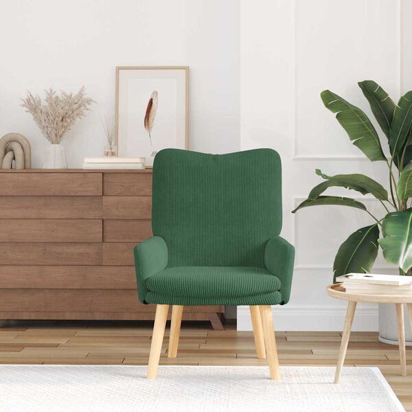 vidaXL sillón Verde Selva 63 x 67 x 94 cm Tela Sherpa