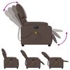 vidaXL Sill&oacute;n de masaje reclinable el&eacute;ctrico cuero sint&eacute;tico marr&oacute;n