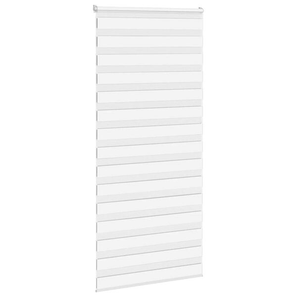 vidaXL Estor cebra blanco 105x230 cm tejido ancho 100,9 cm poli&eacute;ster