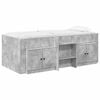 vidaXL Marco de cama loft con armario con puerta 3 uds. Gris Hormig&oacute;n