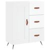 vidaXL Aparador de madera contrachapada blanco brillante 69,5x34x90 cm
