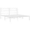 vidaXL Estructura cama sin colch&oacute;n con cabecero metal blanco 120x190cm