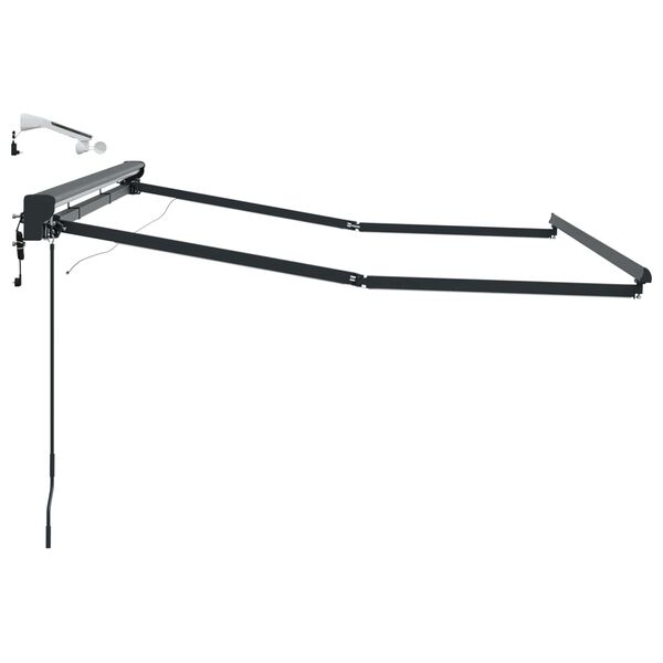 vidaXL Marco de toldo el&eacute;ctrico con LEDs Antracita 3 x 2 m Aluminio