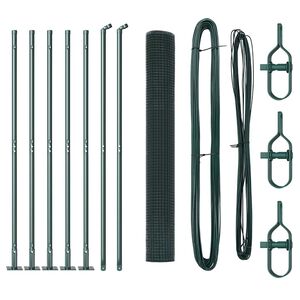 vidaXL Poste de Valla Verde