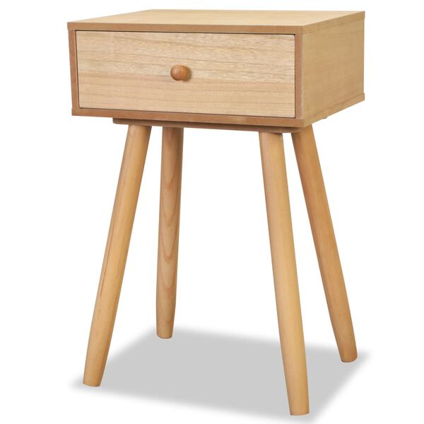 vidaXL Mesitas de noche 2 uds madera maciza de pino marr&oacute;n 40x30x61cm