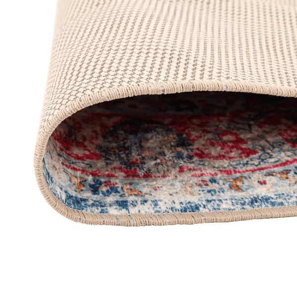 vidaXL Alfombra lavable antideslizante multicolor &Oslash; 120 cm