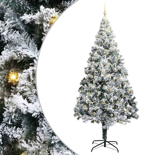 vidaXL Árbol de Navidad con 300 LED con soporte 300 cm PVC
