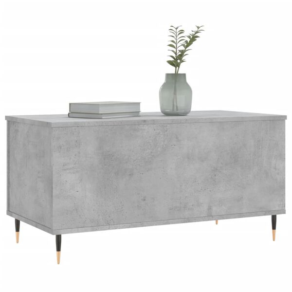 vidaXL Mesa de centro madera contrachapada gris hormig&oacute;n 90x44,5x45 cm