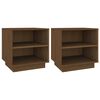 vidaXL Mesitas de noche 2 uds madera de pino marr&oacute;n miel 40x34x40 cm