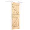 vidaXL Puerta Corredera Natural y Blanco 70 x 210 cm