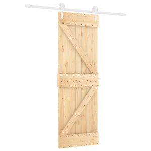 vidaXL Puerta Corredera Natural y Blanco 70 x 210 cm