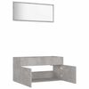 vidaXL Set muebles de ba&ntilde;o 2 piezas madera contrachapada gris hormig&oacute;n