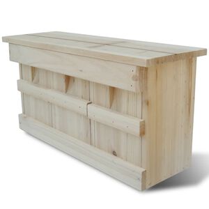 Caja nido para gorriones, 44 x 15,5 x 21,5 cm