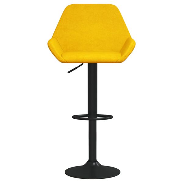 vidaXL Taburetes de cocina 2 unidades terciopelo amarillo mostaza