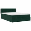 vidaXL Estructura cama otomana colch&oacute;n terciopelo verde oscuro