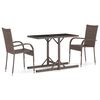 vidaXL Juego de comedor para jard&iacute;n de 3 piezas marr&oacute;n