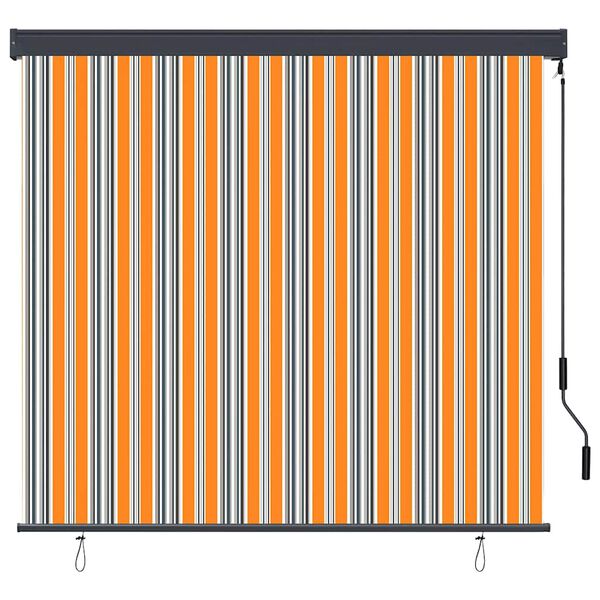 vidaXL Estor enrollable Amarillo y Azul 180 x 250 cm Tela y Aluminio
