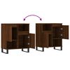 vidaXL Aparador madera contrachapada marr&oacute;n roble 60x35x70 cm