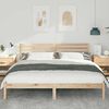 vidaXL Estructura de cama Marr&oacute;n 200 x 200 cm Madera de pino macizo