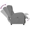 vidaXL Sill&oacute;n orejero el&eacute;ctrico reclinable cuero sint&eacute;tico gris