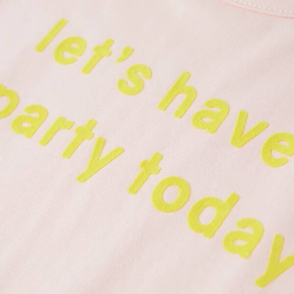 Camiseta infantil rosa suave 92