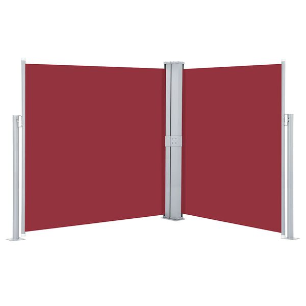 vidaXL Toldo lateral retr&aacute;ctil rojo 160x600 cm