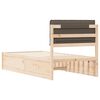 vidaXL Estructura de Cama con Cabecera Tapizada Taup&eacute; 75 x 190 cm