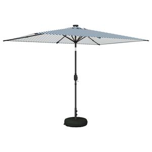 vidaXL Parasol de jard&iacute;n con luces LED y base 200 x 300 cm Poli&eacute;ster