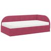 vidaXL Estructura de Cama Esquina con Colch&oacute;n 2 pcs Rojo Terciopelo
