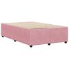 vidaXL Estructura de cama sin colch&oacute;n terciopelo rosa 120x200 cm