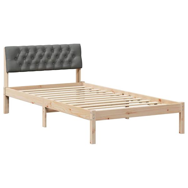 vidaXL Estructura de cama Negro y gris oscuro 100 x 200 cm