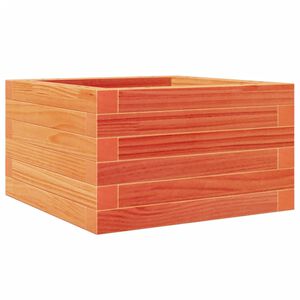 vidaXL Jardinera de madera maciza de pino marr&oacute;n cera 40x40x23 cm
