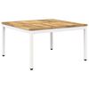 vidaXL Mesa de centro Blanco 80 x 80,5 x 45 cm Madera de Acacia S&oacute;lida