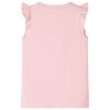 Camiseta infantil de manga volante rosa claro 104