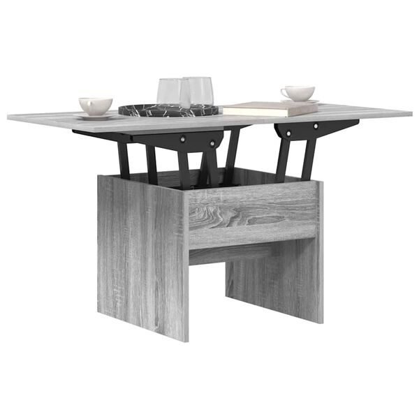 vidaXL Mesa de Caf&eacute; Gris Sonoma 55 x 54,5 x 45 cm Madera contrachapada