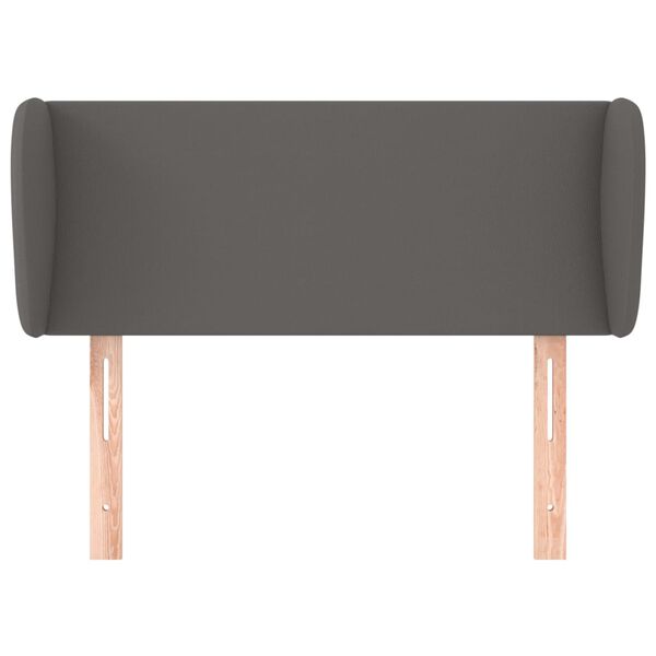 vidaXL Cabecero de cuero sint&eacute;tico gris 93x23x78/88 cm