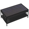 vidaXL Mesa de centro con Infinity LED negro 90x50x38 cm