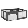 vidaXL Parque para beb&eacute;s con 2 puertas tela Oxford gris oscuro