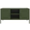 vidaXL Mueble de TV de acero verde oliva 100,5x39x50,5 cm